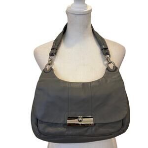 Coach Gray Kristin Hobo Bag E1169-16931 Shoulder / Crossbody Bag With Dust Bag